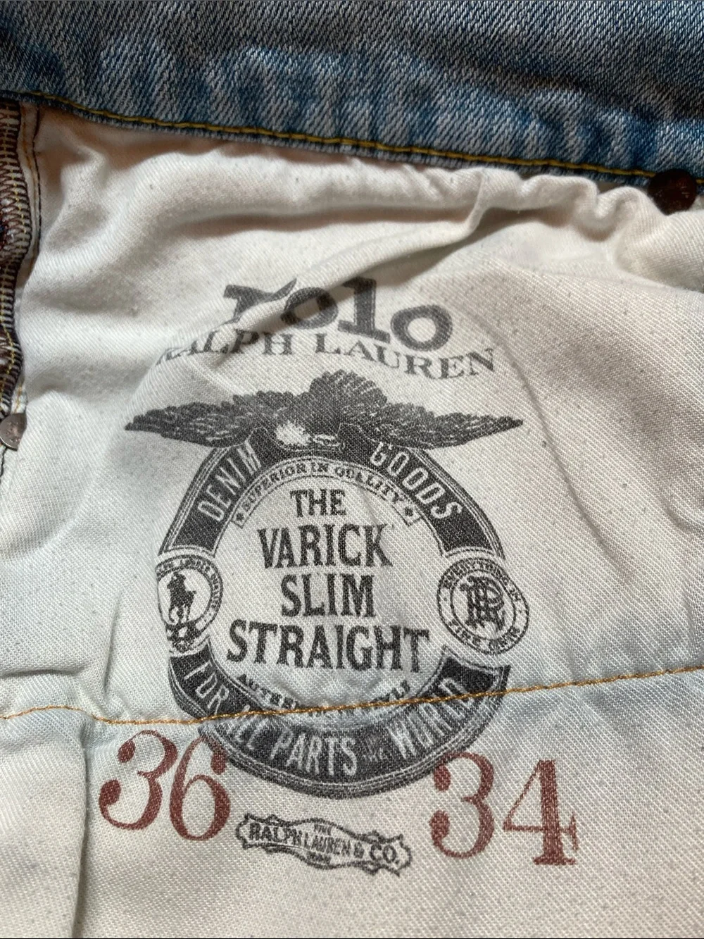 Polo Ralph Lauren Light Blue The Varick Slim Straight Jeans